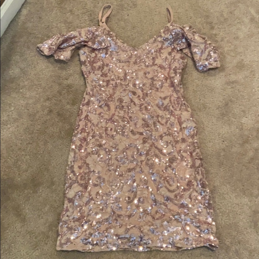 Off Shoulder Sequin dress